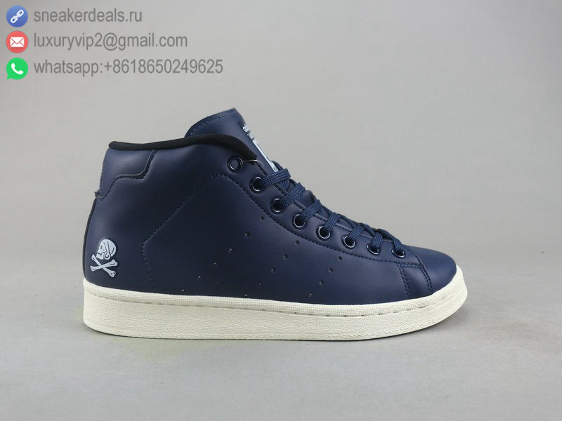 ADIDAS CAMPUS 80S HIGH NAVY LEATHER MEN SKATE SHOES